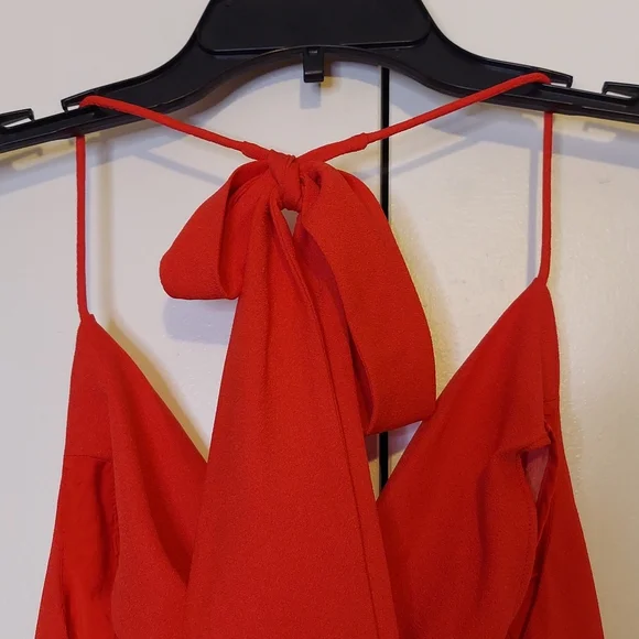 Cushnie for Target Red Halter Tie Neck Slip Dress Size 12 NWT - Picture 9 of 16